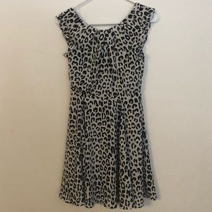 Express animal print lace back dress